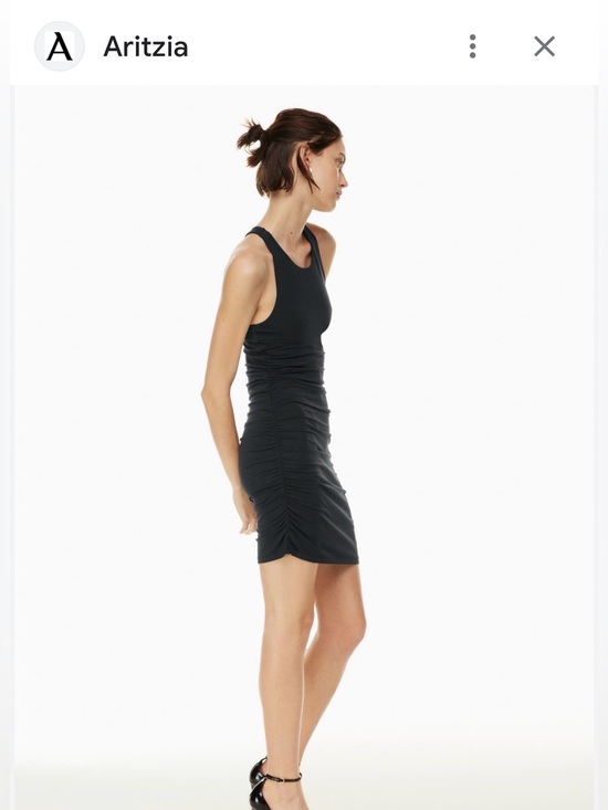 TNA Dresses & Skirts - TNA Black Ruched Tank Dress